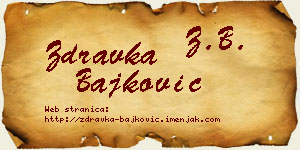 Zdravka Bajković vizit kartica